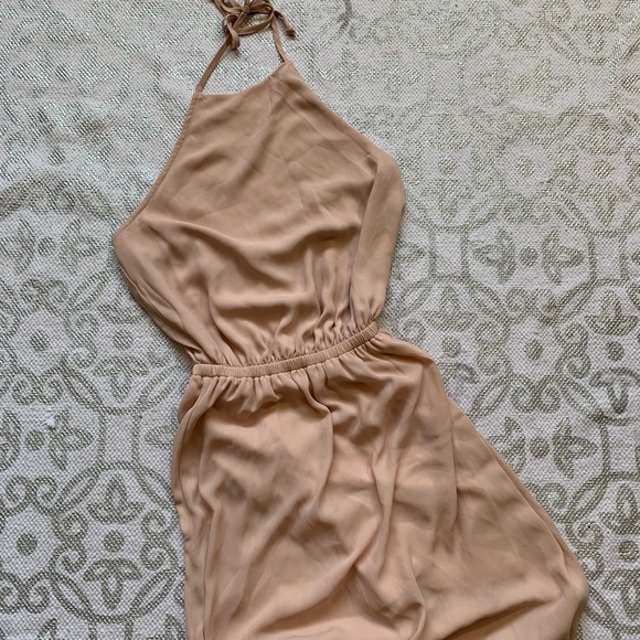 Show Me Your Mumu Pink Heather Chiffon Halter Gown - Picture 4 of 8